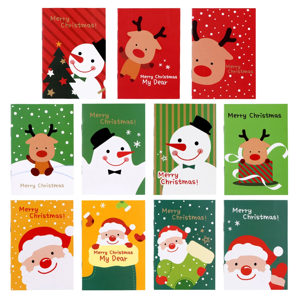 

Note Pads Christmas Snowman Notebook Deer Cartoon Notepad Santa Claus Notebok Child