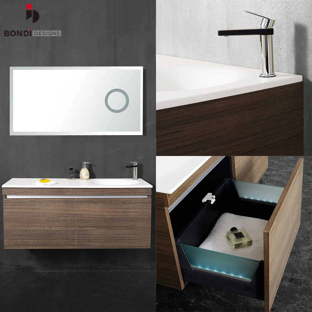Home Wall Mounted Solid Wood Bathroom Cabinet Bathroom Vanity