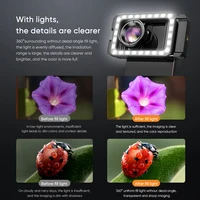 APEXEL New Upgrated 4k HD 100mm macro lens With LED Fill Light Universal Clamp Micro Lenses for iPhone Samsung all smartphones - Image 4
