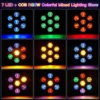2PCS 7x30W Retro Flash Light DMX512 Stage Lighting RGB COB LEDs Lighting Strobe Effect Lights for Church Concert Wedding Party 2