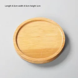 Eco-Friendly Bamboo Saucer & Coaster Set for Kitchen and Home Decor (Round 8.5cm)