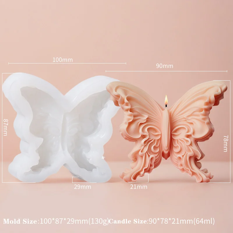3D Butterfly Candle Molds Resin Molds Butterfly Epoxy Silicone Home Room Decoration