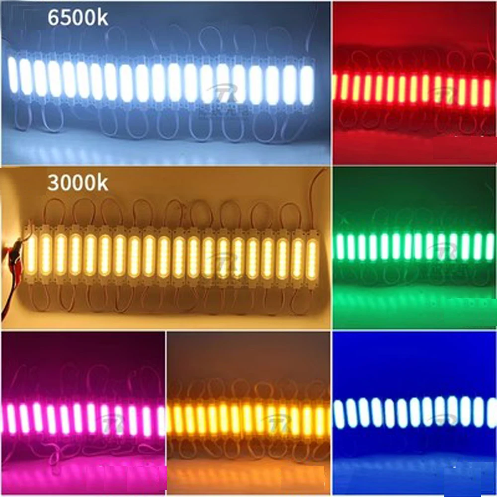 DC12V 24V 3W COB LED Module Storefront Window Injection IP67 Waterproof Light for Advertising Box Car 20pcs led modules led module