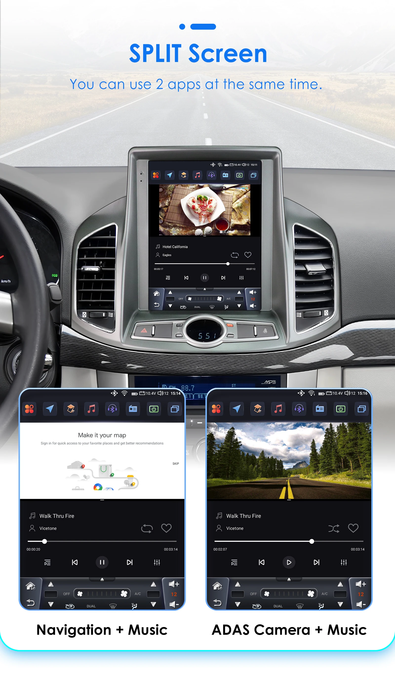 9,7 "Wireless Carplay Android 14 Autoradio für Chevrolet Captiva 2011-2017 Multimedia-Player 2DIN 360 Kamera Autoradio GPS Bildschirm – Detail 31