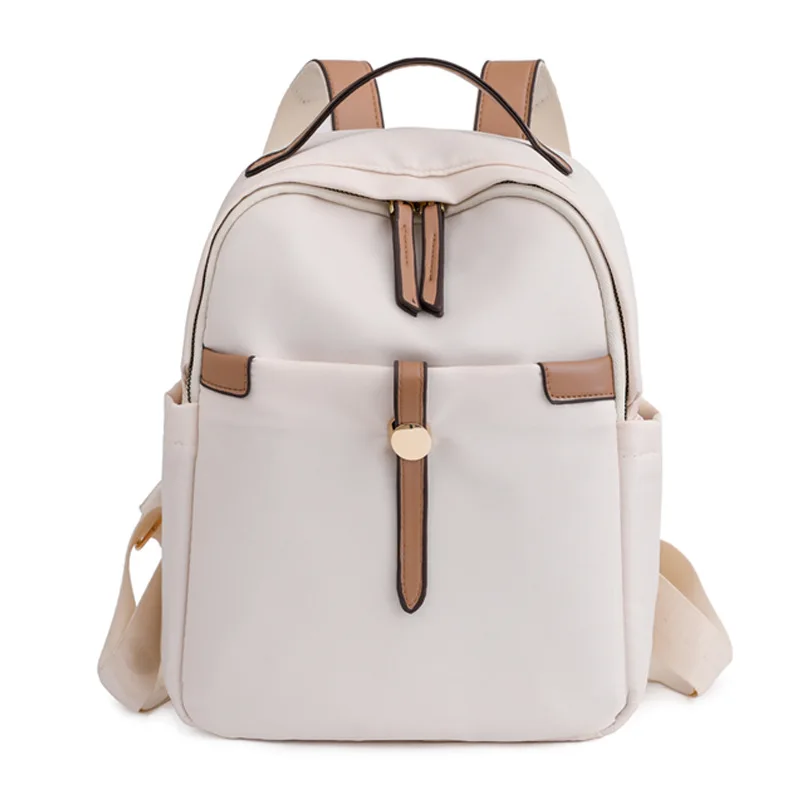 

TRAVEASY 2023 New Middle School Bag Teenage Girls Student Contrast Color Nylon Women Backpacks Travel Female Bookbags Minimalist