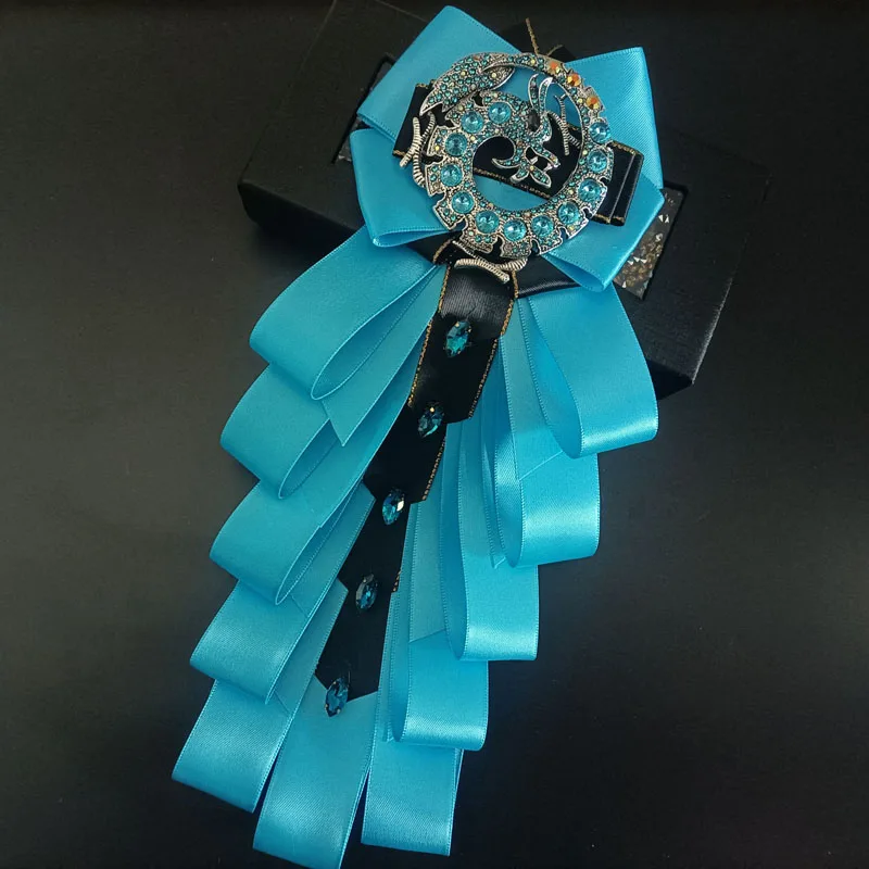 Luxuriöse Herrenfliege mit Strass-Drachenmotiv, originelles Design, handgefertigter Schmuck, High-End Business- und Hochzeitsanzug-Hemdkragen-Accessoire – Detail 4