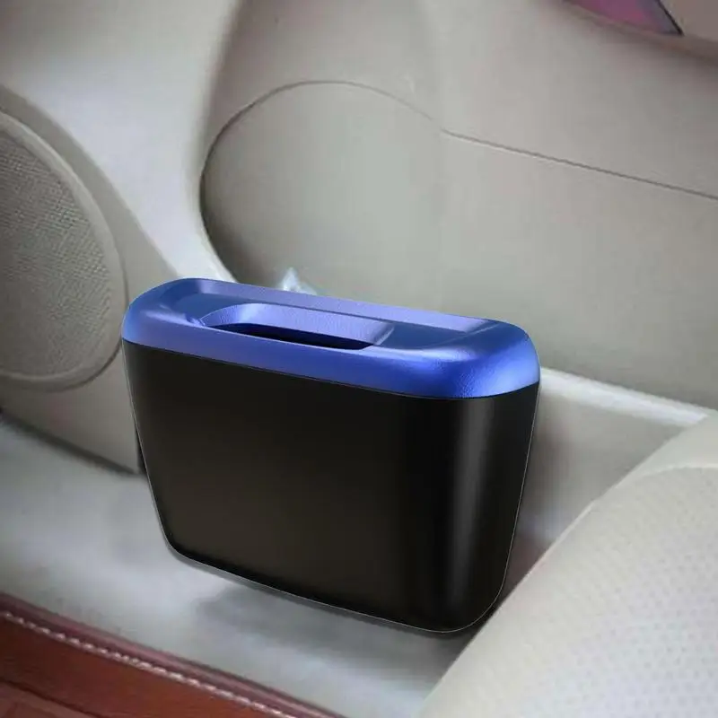 Car Trash Can Car Trash Bag Plastic Mini Car Trash Auto Rubbish Dustbin Trash Can Garbage Dust Case Box
