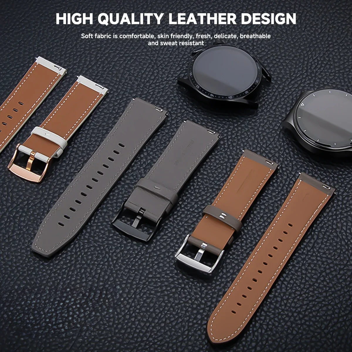 Premium Leather Strap – Soft Replacement Wristband