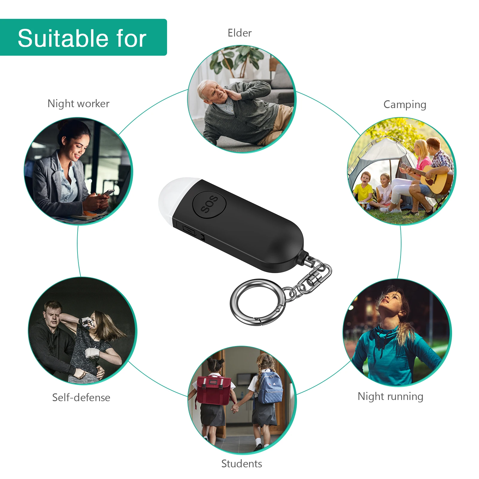 Self Defense Women Alarm 130dB Girl Security Protect Alert Personal Safety Scream Loud Keychain Emergency Alarm