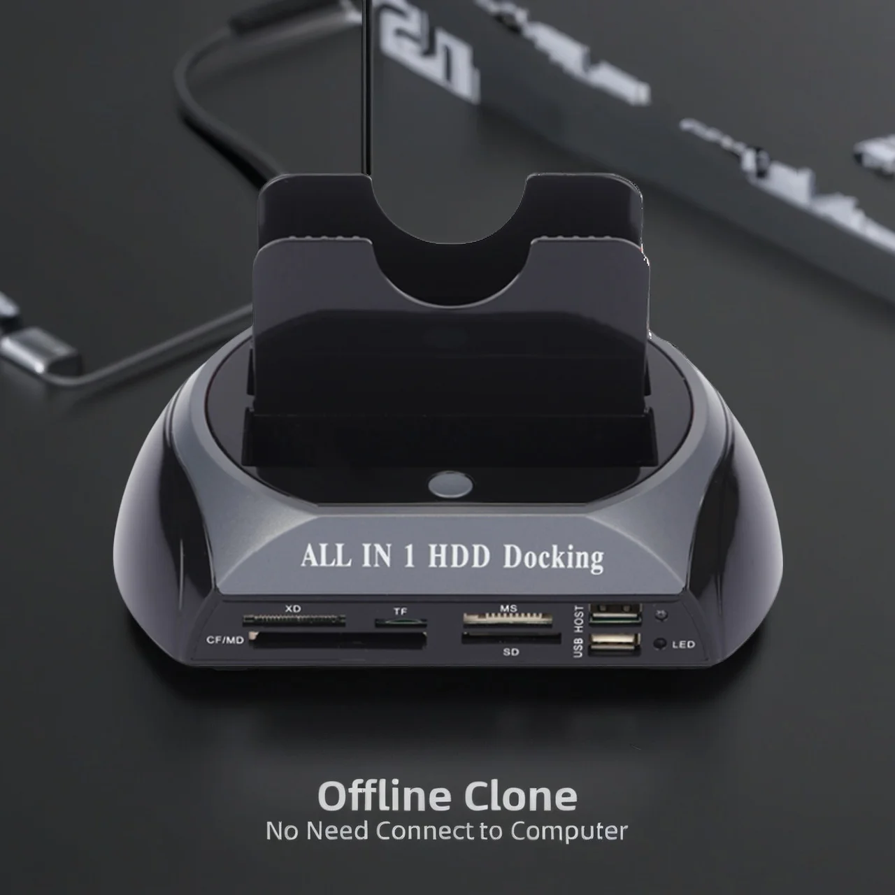Dual-Bay Docking Station USB 2.0 Hard Drive