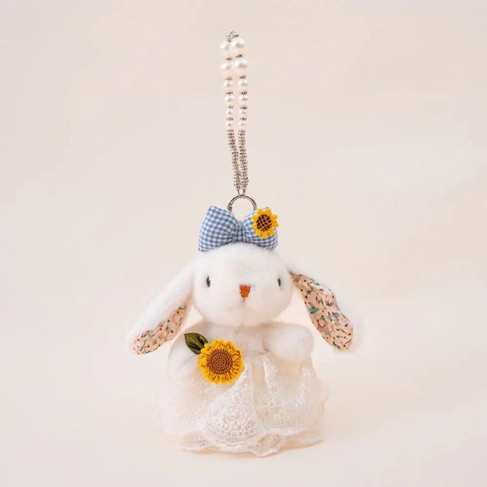Rabbit Doll Plush Rabbit Keychain Bowknot Plush Stuffed Drooping Ear Rabbit Pendant Cute Soft Bag Hanging Pendant