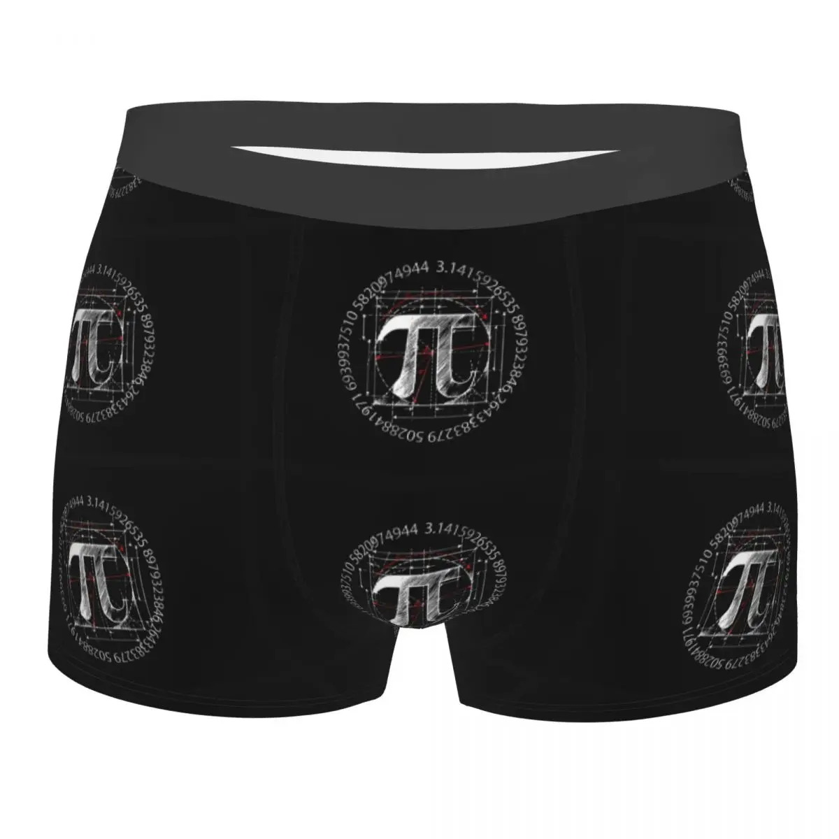 

Custom Pi Symbol Line Drawing Underwear Men Breathable Math Science Boxer Briefs Shorts Panties Soft Underpants For Male