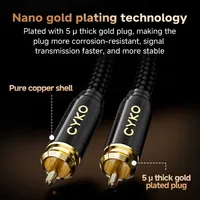 Digital Audio Coaxial Cable 75Ω high end Rca to Rca Male SPDIF Stereo Cable Speaker Hifi Subwoofer Cable AV TV - Image 3
