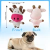 Fun Pet Toy Pet Cow Shape Corduroy Chew Toy For Dogs Puppy Squeaker Squeaky Plush Bone Molar Dog Toy Pet Training Dog Accessory 3