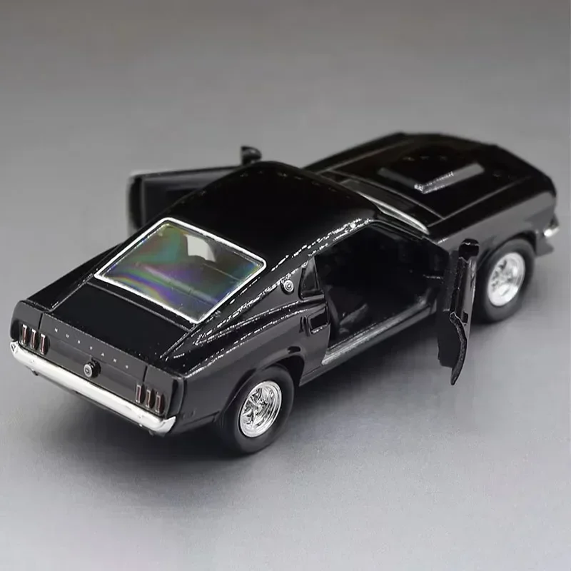 1/36 1969 Ford Mustang Boss 429 Toy Car Model Simulation Alloy Diecast Vehicle Miniature Pull Back Collection Children Gifts 3