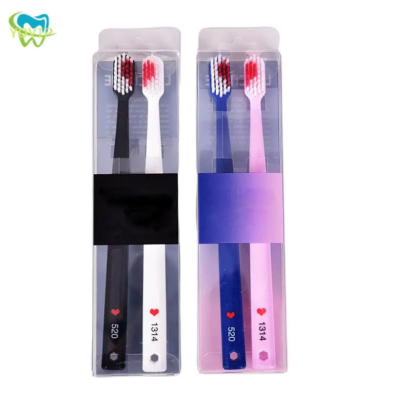 1Pair Couple soft toothbrush Heart Brush Teeth Romantic Crystal toothbrush box toothbrush set Nano Adults New Couple's Wedding Gift