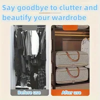 2025 New Storage Box Large Capacity Portable Household Clothes Organizer with Handles Dustproof Foldable Travel Bag 2