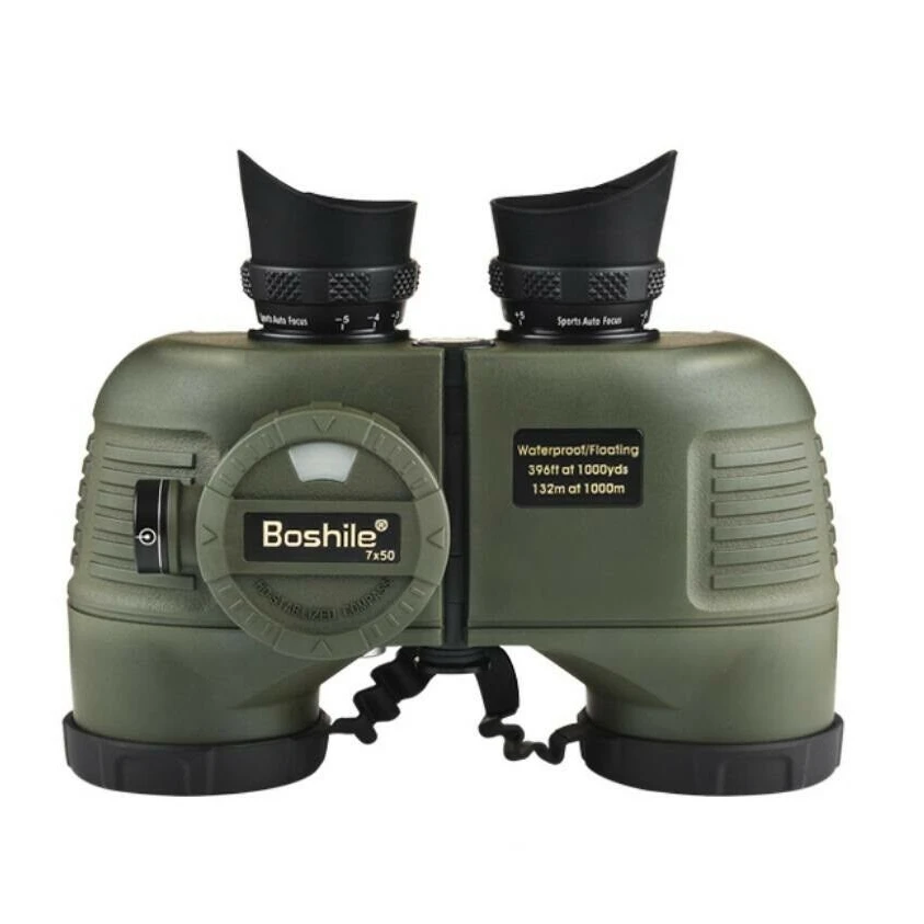 

Army Green 7X50 HD Military Navy Binoculars Nitrogen-filled Waterproof Floating Telescope with Rangefinder