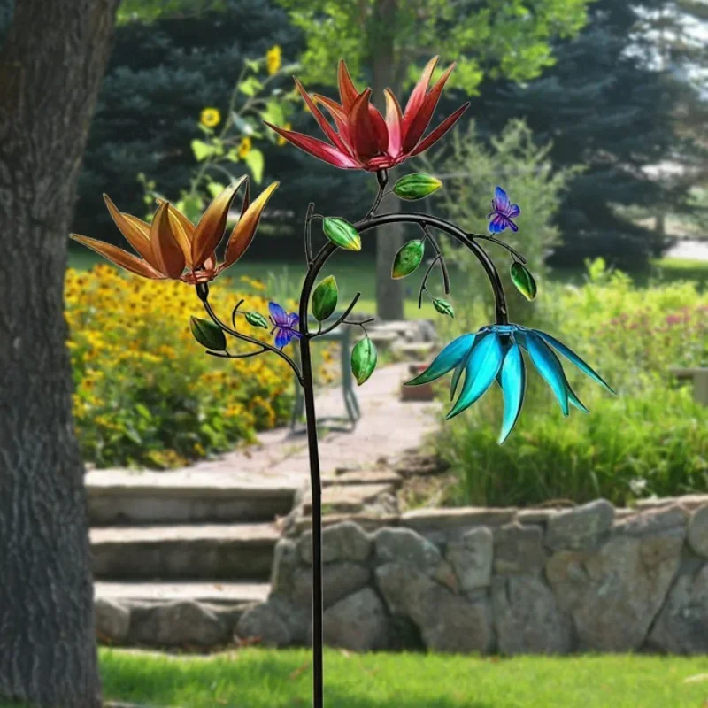 Colorful Metal Wind Spinner Garden Decor