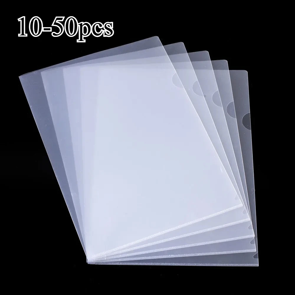 10 to 50 PCS A4 File Folder Desk Organizer Stationery Clear Folder for Documents Office school supplies 1