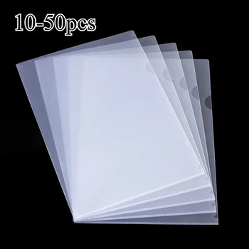 10-50 pezzi di cartelle portadocumenti A4, organizer da scrivania, cartelle trasparenti per documenti, forniture per ufficio e scuola