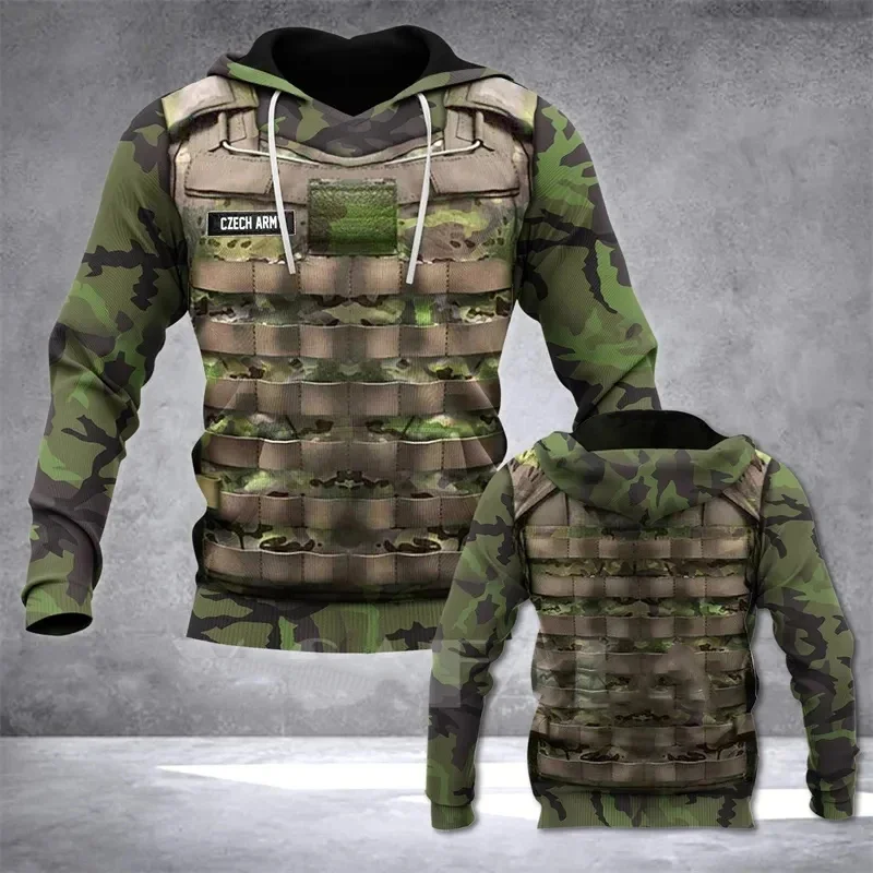 

Толстовка мужская камуфляжная, повседневный свитшот в стиле оверсайз, униформа солдата, худи в армейском стиле, одежда для ветеринаров
