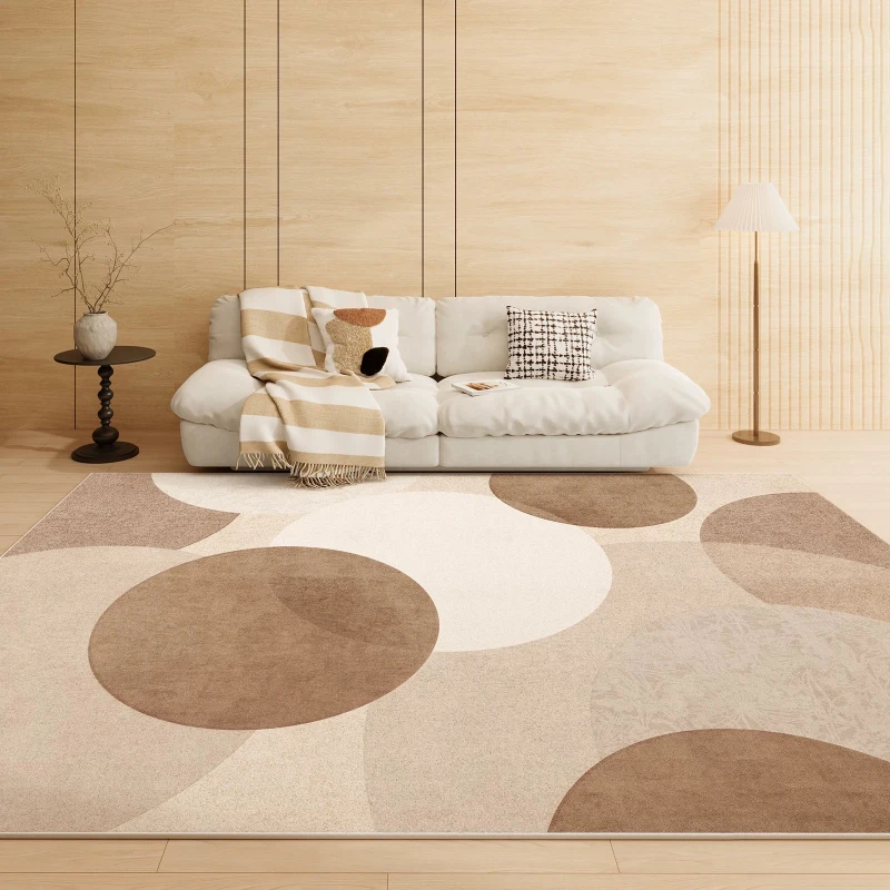 Tapis de style Maillard pour salon, tapis de luxe léger pour chambre à coucher, tapis moelleux et doux pour chevet, tapis épais en peluche pour la maison 1