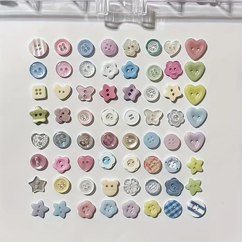 10-100pcs Korean style Cream Color Plastic Buttons Crafts  DIY Scrapbooking Cute Sewing Button Apparel Accessories Randomly 1