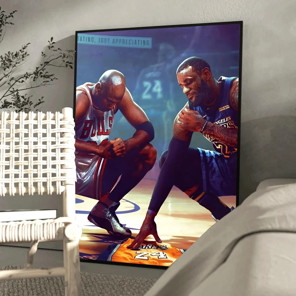 Basquete LeBron James Cartaz Impressão Em Papel, Arte Pintura Decoração,  Sala De Estar, Quarto, Bar, Restaurante, Café, Casa, 1Pc - AliExpress, image size:1000x1000