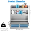 Wall Mounted Tool Tray, Storage Trailer Tool Cabinets, Small Wall Mounted Steel Cabinets Adjustable Shelves For Garages 3