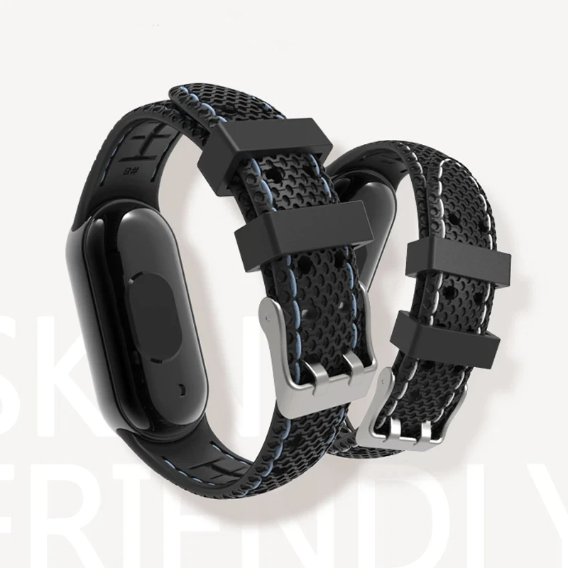 รูปสินค้า สายรัดซิลิโคนสําหรับ Mi Band 8 9 สร้อยข้อมือยางเปลี่ยนสายนาฬิกาข้อมือ Smartwatch สร้อยข้อมือ Correa สําหรับ Xiao mi mi Band 8 สาย