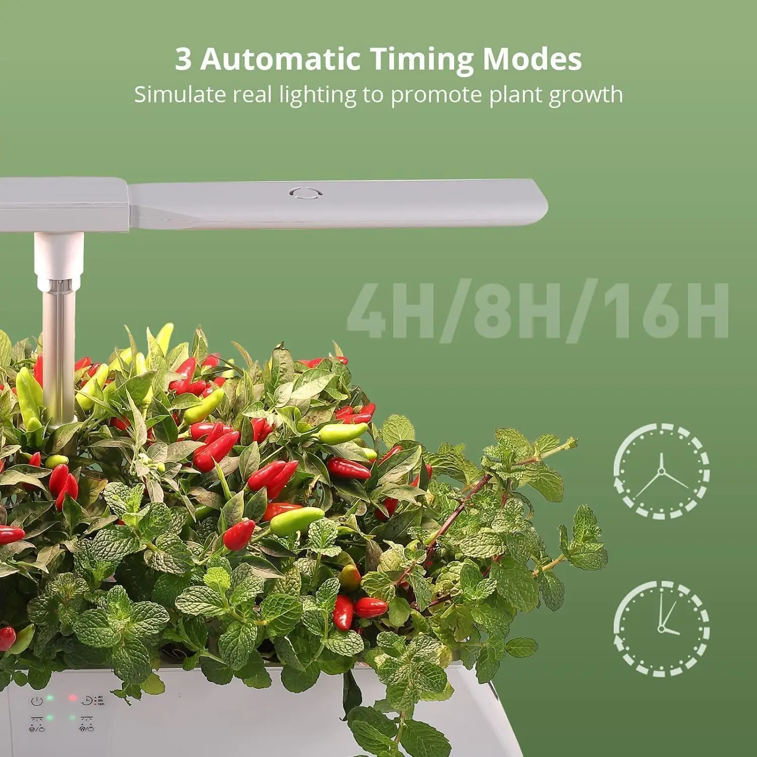 12 Pods Hydroponics Growing System Indoor Garden, Herb Garden Kit Indoor with 24W 5 Color Full Spectrum LED Grow Light