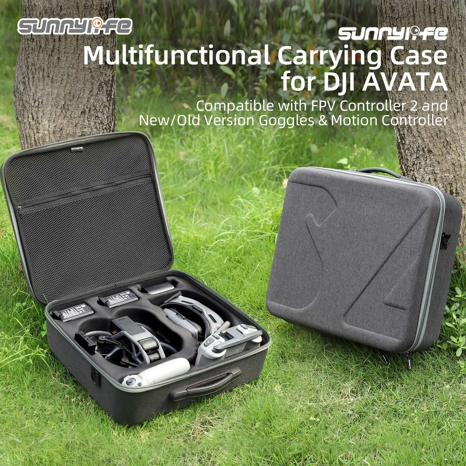 

Sunnylife Carrying Case Handbag Hard Case New Goggles Integra Large Capacity Bag for for DJI Avata Explorer/ Pro-View Combo