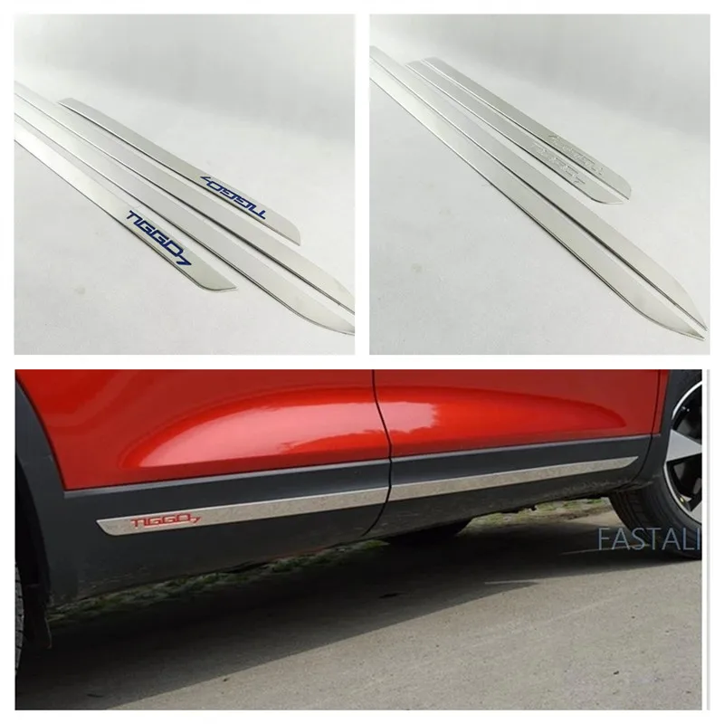 

For chery tiggo7 tiggo 7 2016-2019 Car body anti-collision bright strip stainless steel door slat door protection strip