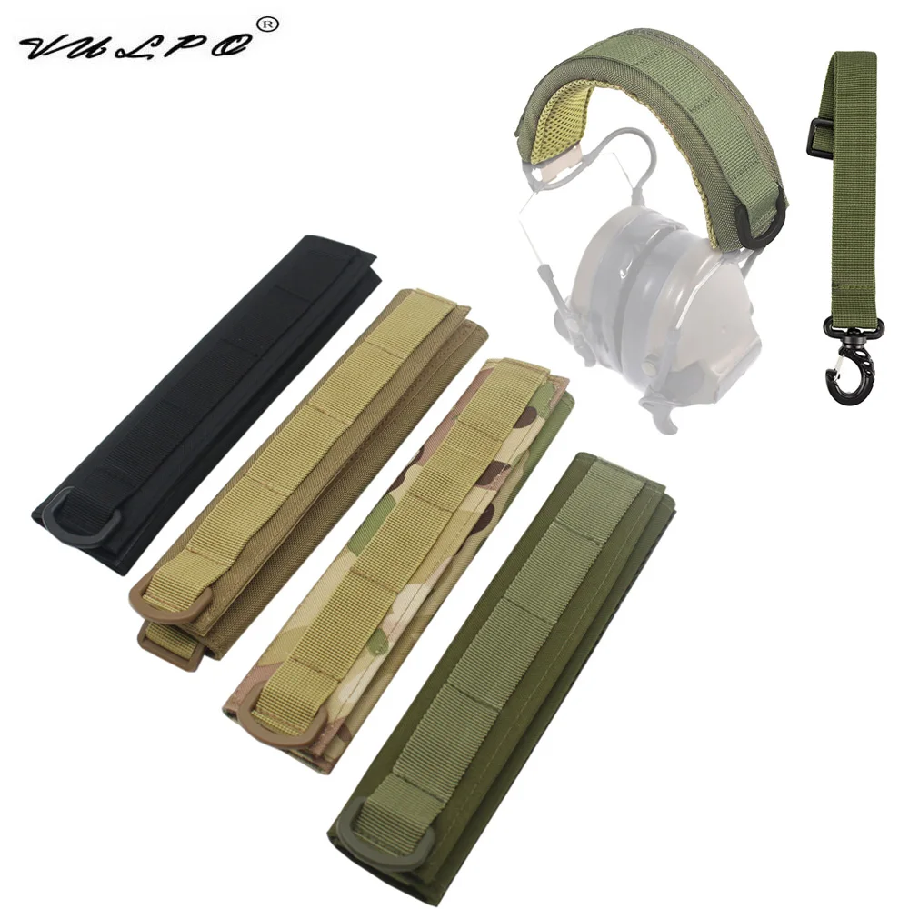 Tactical Headset VULPO Tactical Modular Headphone Stand Protection Cover Headset Cover Earmuffs Microphone Hunting Accessories Headphone Cover Tactical Headset Bracket Tactical Headset Clip