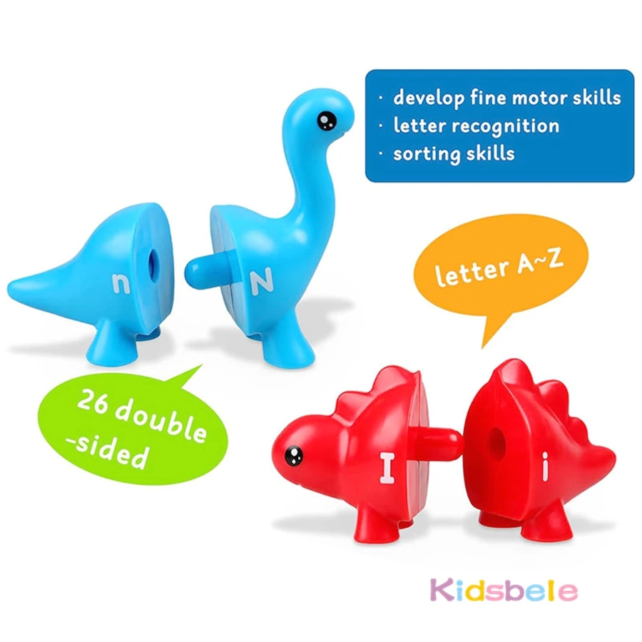 Montessori Dinosaur Sorting Toy For Toddlers Educational Game_voghion.com
