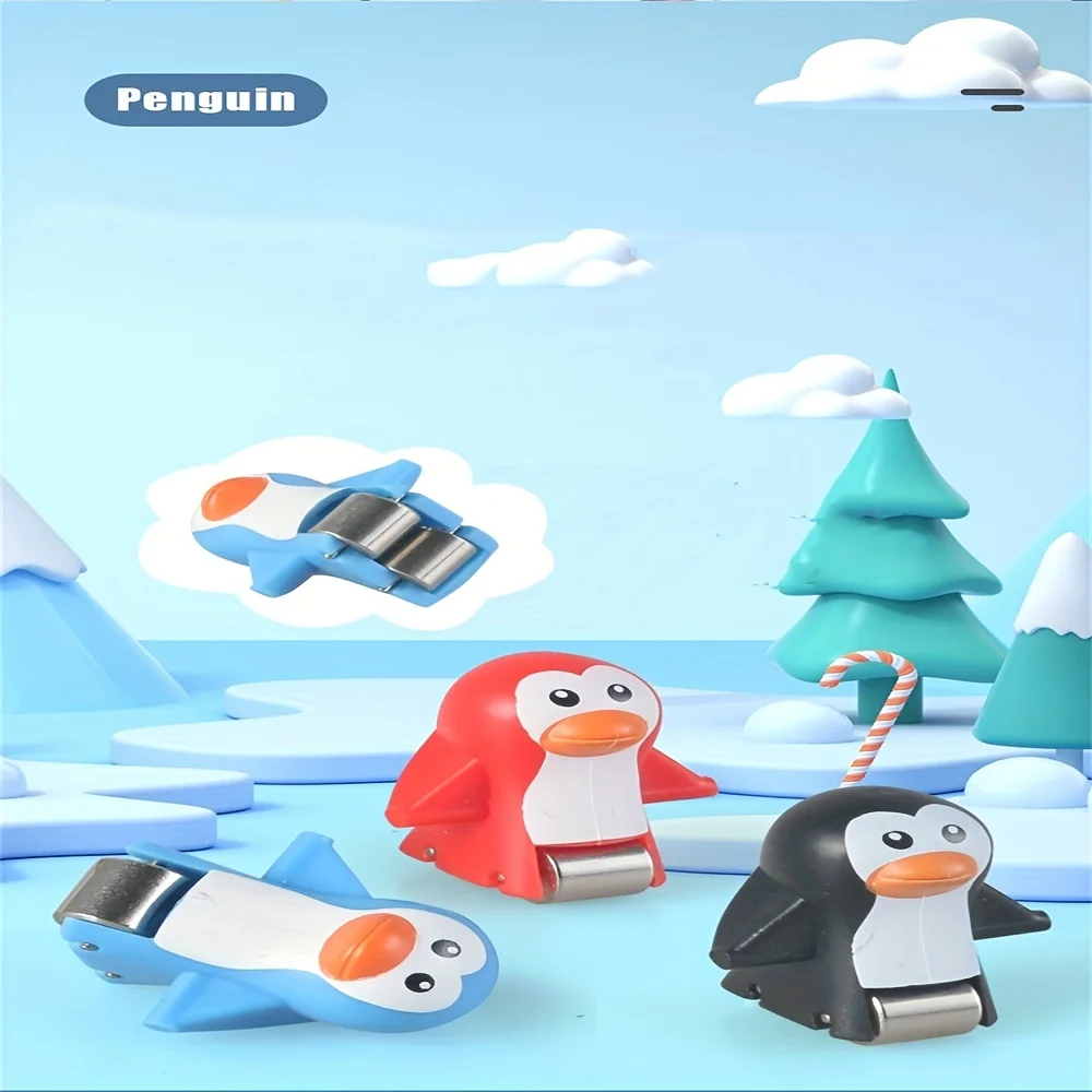 Penguin Race Set Penguin Slide Playset LED Flashing Lights Racing Track Game Set Penguin Stair Climbing Toys Kids Holiday Gift 5
