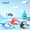 Penguin Race Set Penguin Slide Playset LED Flashing Lights Racing Track Game Set Penguin Stair Climbing Toys Kids Holiday Gift 5