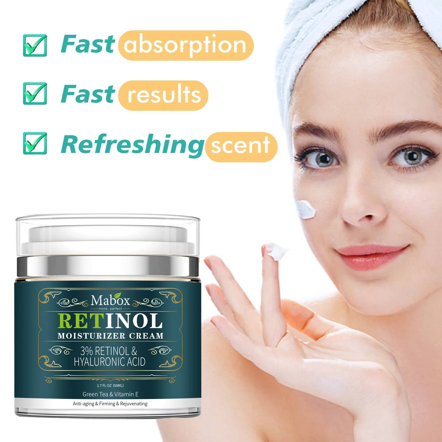 

50ml Collagen Vitaming C Anti-aging Cream Retinol Face Cream Hyaluronic Acid Hydrating Vitamin E Tighten Skin Whitening Cream