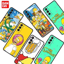 

Simm Psons Anime Case for Samsung Galaxy A12 A52 S20 FE A51 A50 S21 A21s Ultra Style Cover Silicone Back Shell Fashion Black