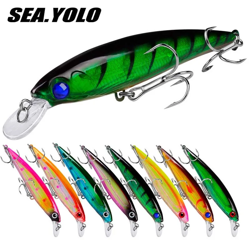 

Sea.Yolo Lure 11cm 13.4g Lure Plastic Hard Lure Bionic Lure Black Fish All-eating Lure Bait Lure Minnow Fishing Accessories