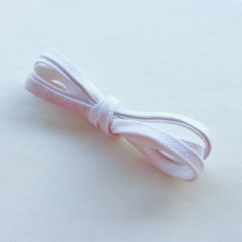 Weiou Laces Wholesale Item 30 Pairs/Lot Flat 100% Cotton Waxed Luxury Shoe Cord With Golden Metal Aglet For Easy Bulk Purchasing