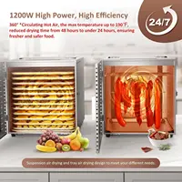Large 12 Trays Food Dehydrator, Usable Area up to 22.67ft², 1200W Full Stainless Steel Dryer Machine, up to 190℉ Temperature, fo 2