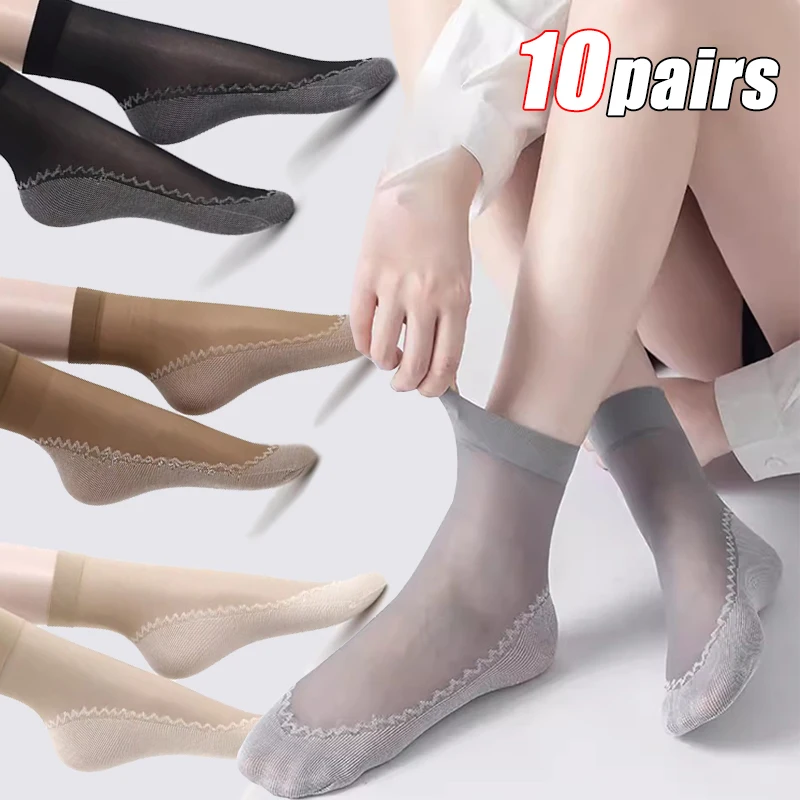 Calzini Invisibili Donna In Seta Ghiacciata - 4 Paia Antiscivolo | Per Scarpe Basse E Tacchi