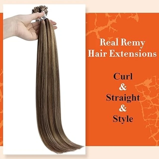 Full Shine U Tip Hair Extensions Natural Real Human Hair Pre Bonded Keratin Human Hair For Party - Image 2
