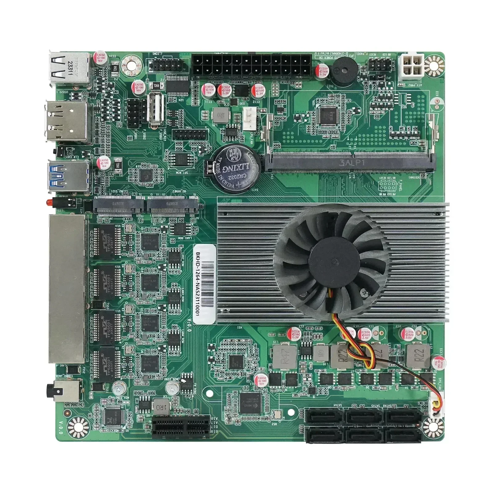 NAS N100 N150 Nics Industrial Motherboard Home 4 Cores 4 Threads Processor 4x2.5G i226 Network M.2 Slot 6xSATA DP HD Low Power 2