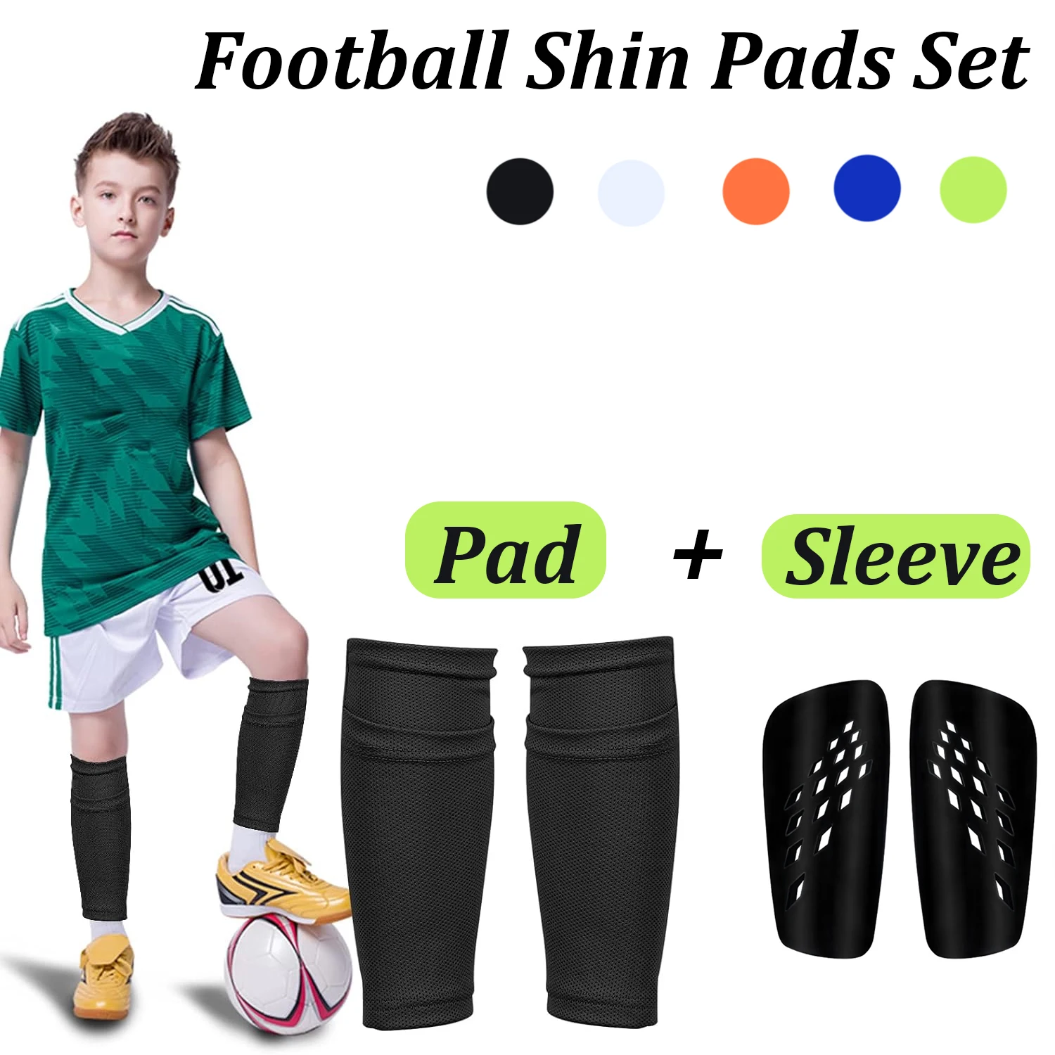 1 Set Soccer Shin Guards and Sock Sleeves For Adults and Kids Football Sports Training Equipment Protective Shin Guards Set shin guard pads,soccer shin guards