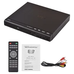 Compact Home DVD & CD Multimedia Player with AV Output & Remote Control (US)