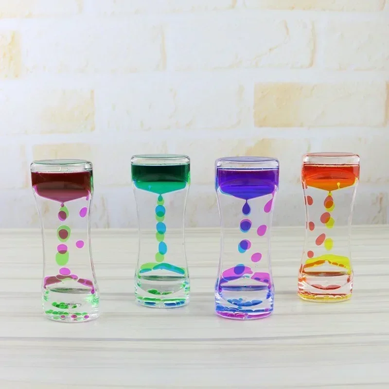 Hourglasses Timer Movement Sensory Toy Stress Relief Office Desktop Ornament Liquid Motion Bubbler 1pc for sand timer,liquid hourglass timer,colored hourglass