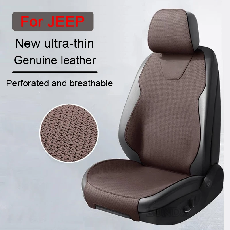 

Custom Car Seat Covers Real Leather Seat Cushion Pad Car Seat Protector Cover For JEEP Renegade Compass Wrangler Grand Cherokee